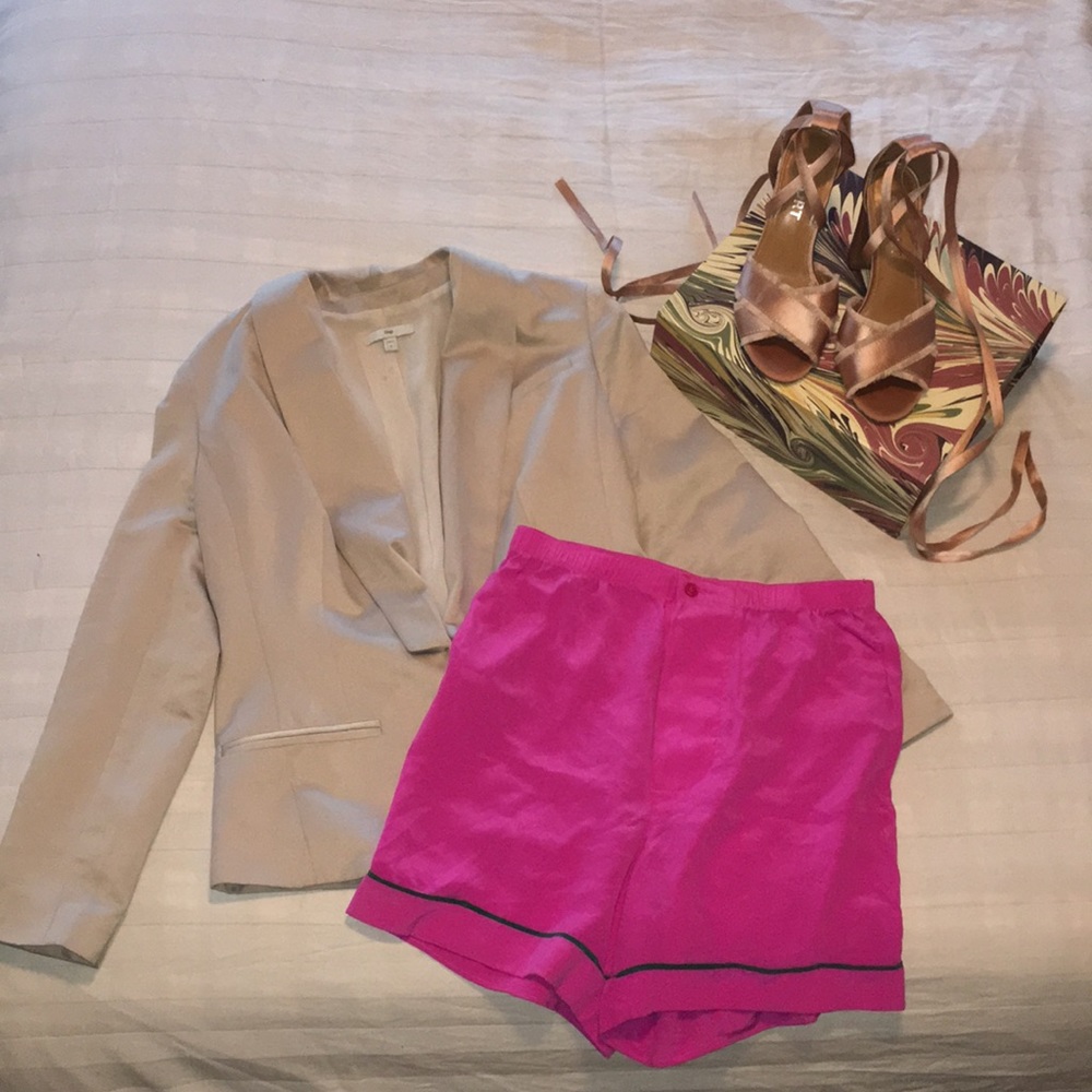 Marni Shorts, Gap Blazer, Report Ballerina Sandals